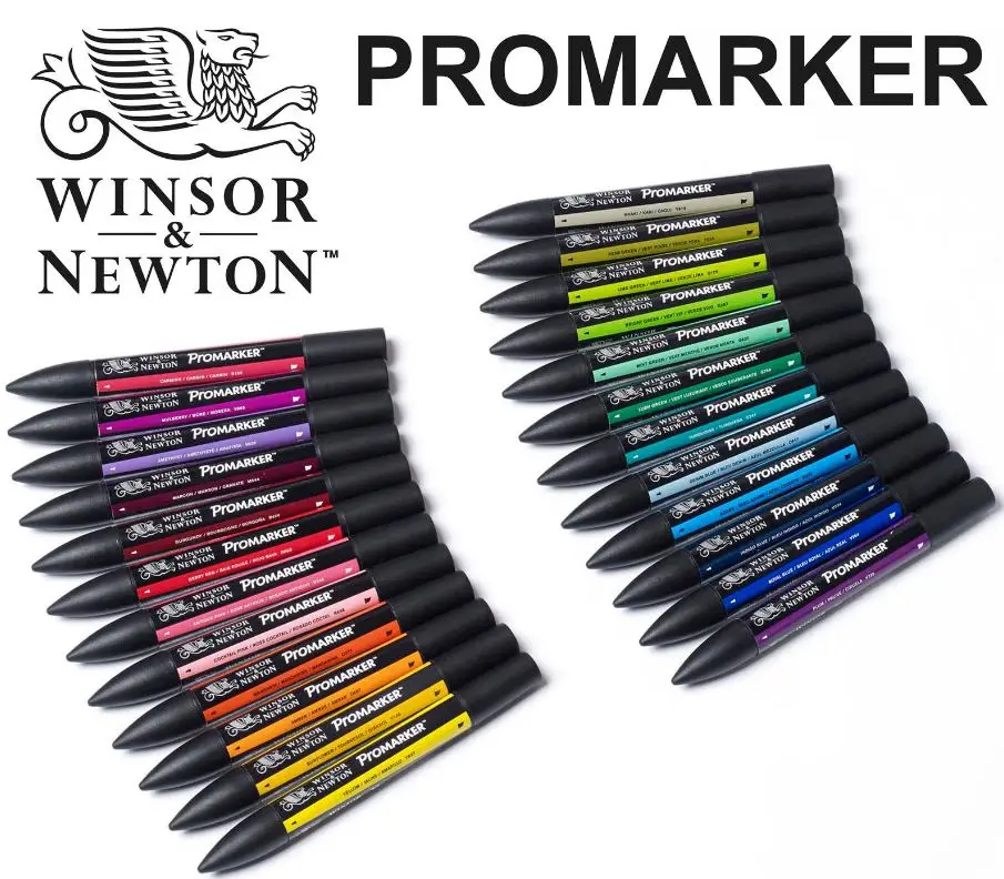 Winsor & Newton Promarker Twin Tip Graphic Marker Pens 172 Full Colors -  Paint Brushes - AliExpress