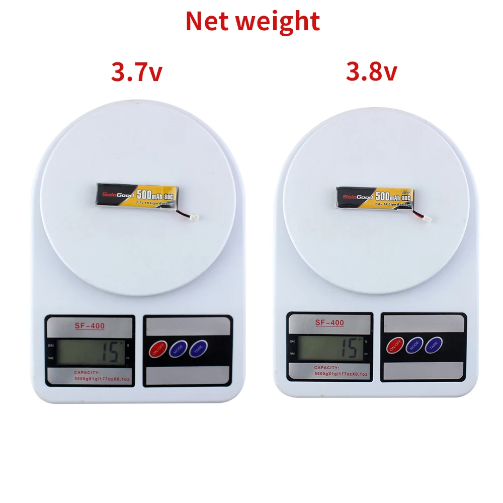 5 шт. SoloGood Lipo аккумулятор 1S 3,7 V 3,8 V 500mAh 80C 1S аккумуляторные батареи с разъемом PH2.0 для внутреннего гоночного дрона