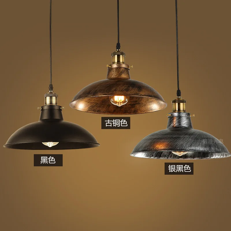 

Retro Minimalist Restaurant Chandelier Creative Personality Cafe Bar dinging room Single Head Engineering Iron Chandelier E27