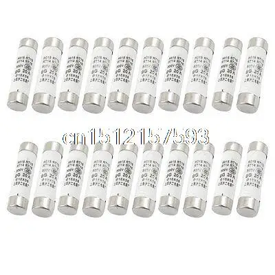 

20 Pcs RO15 Series 500V 20A Cylinder Cap Ceramic Fast Blow Fuse Links 10x38mm