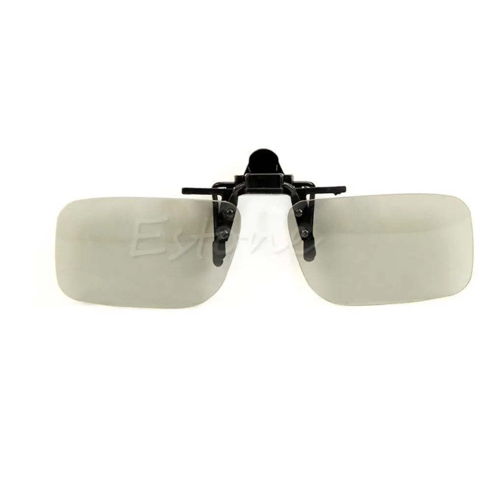 1 PC Clip On type Passive Circular Polarized 3D Glasses Clip for 3D TV Movie/Cinema