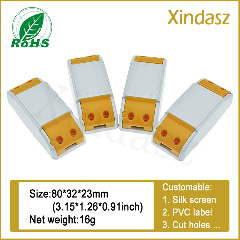 LED 전원 드라이버 인클로저, 산업용 제어 인클로저, 플라스틱 장비 케이스, 80*32*23mm, 10 개