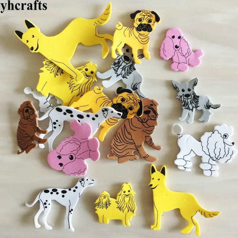 

1bag/LOT.Different kind of dog wolf foam stickers Early learning diy toys Activity items Kids room ornament Birthday gifts Cute