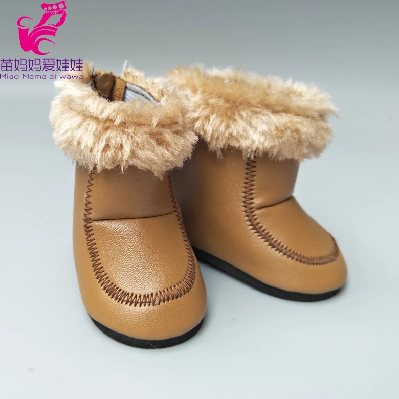 Shoes for baby Doll Pu Leather Winterboots for 18" girl Doll Pu Leather Boots Toys Doll Shoes