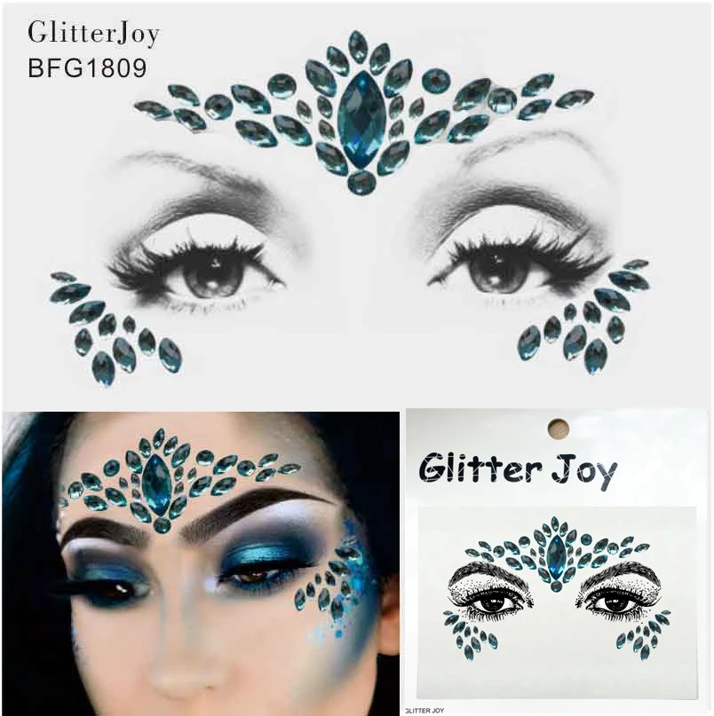 

BFG09 One Piece Large Resin Face Jewel Best Choice for Carnival Makeup OR Face Paint at Beach
