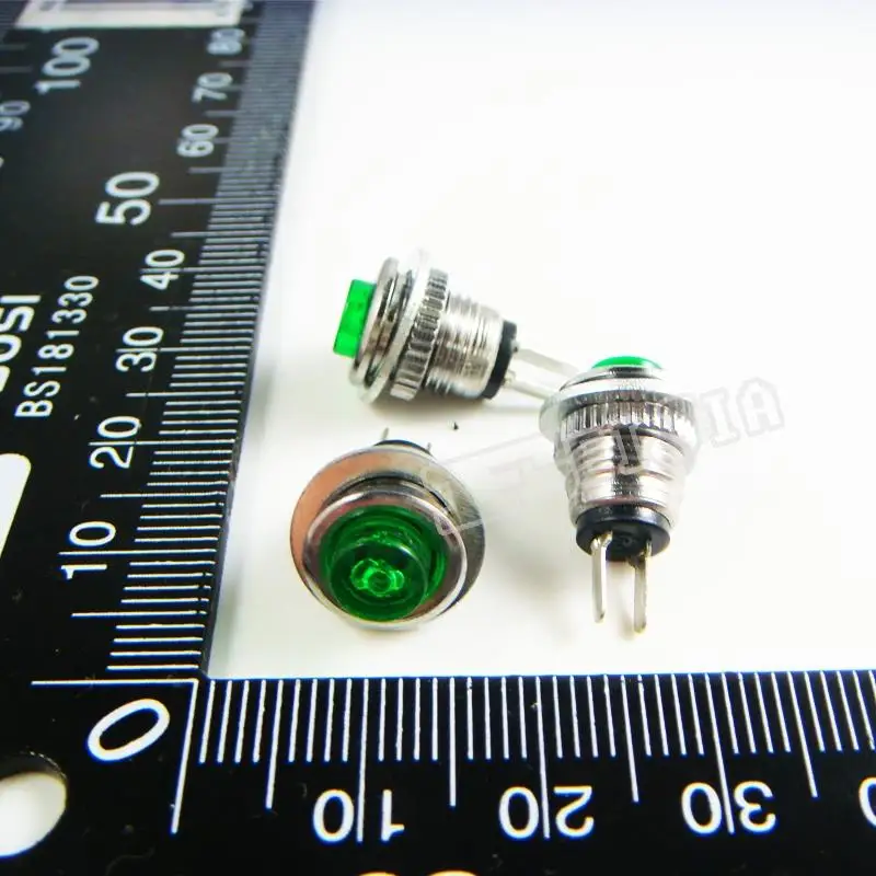

DS-101 Button color Green 0.5A/125VAC OFF-ON 2Pin Non Self-locking Push Button Switch (Self reset switch) 20Pcs/lot