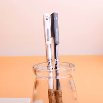 

2PC 0.5mm Classical Gel pen Black Ink Stationery Writing fun pens Office material School kids gift supplies (ss-1619)
