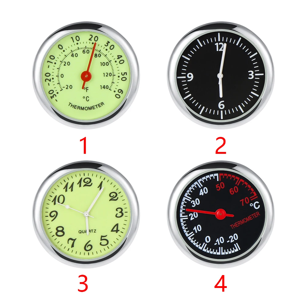 Автомобильный цифровой термометр/часы светящиеся часы кварцевые часы интерьерные термометр приборная панель метр автоматические часы универсальные светящиеся