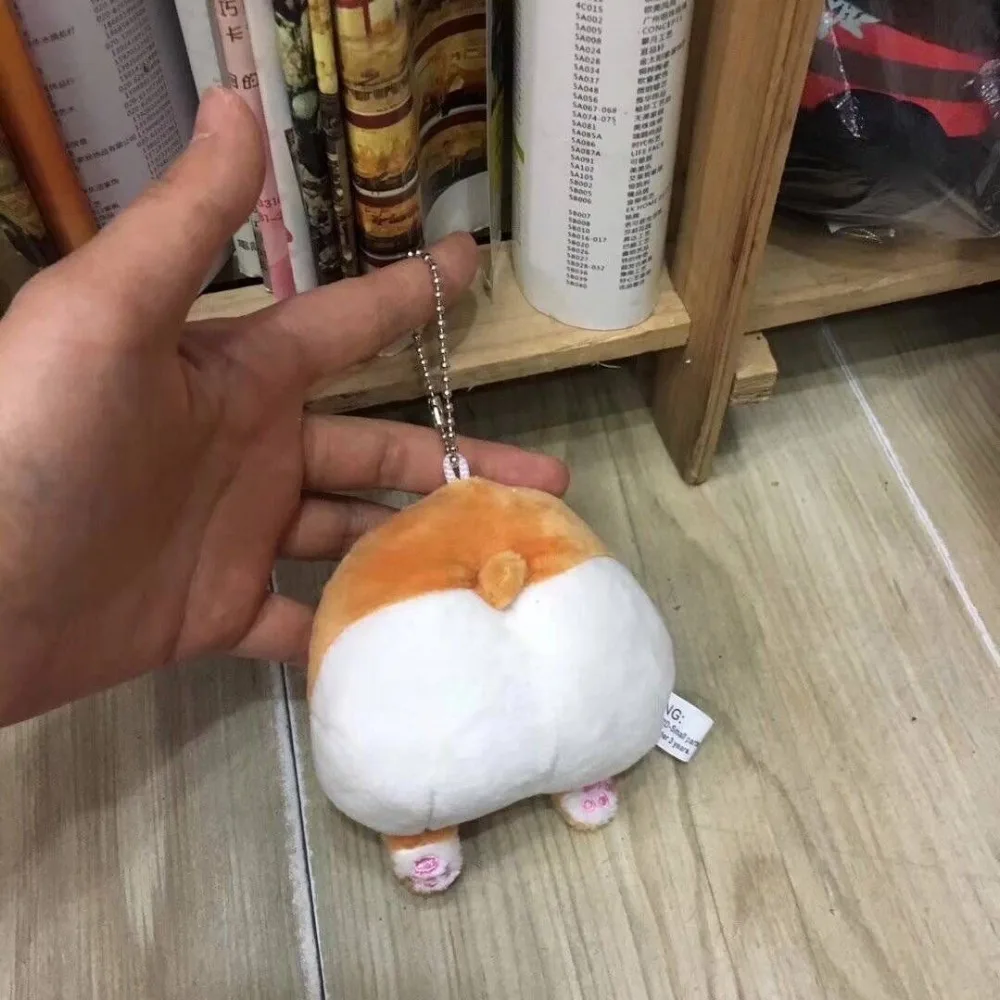 

Corgi Dog Butt Mobile Phone Pendant Backpack Hanging Pendant Super Pinch Mobile Phone Accessories Car Key Pendant 2018 New
