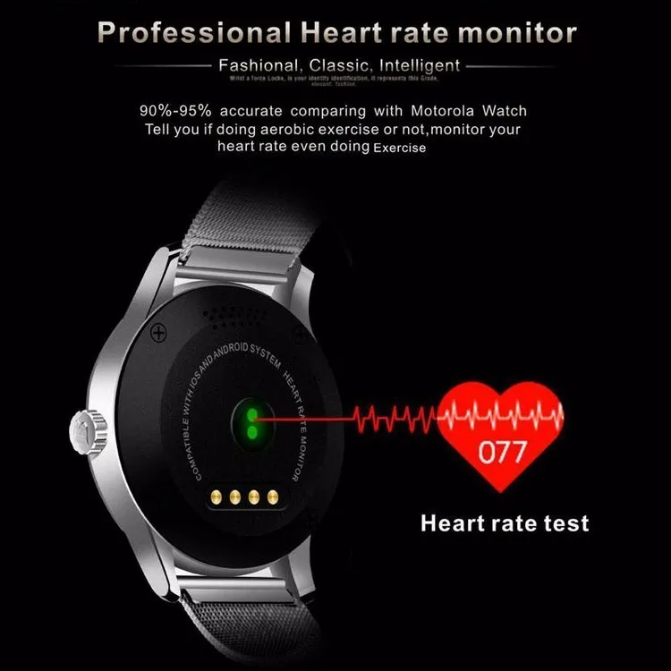 B4 Newest SmartWatch with Bluetooth 4.0 Support Heart Rate Monitor for Android for  Samsung Galaxy S4S5S6S7Note3Note4Note5Note6 for HTC Sony LG Xiaomi Huawei ZUK and for iPhone 5 5C 5S 6 6S (4)