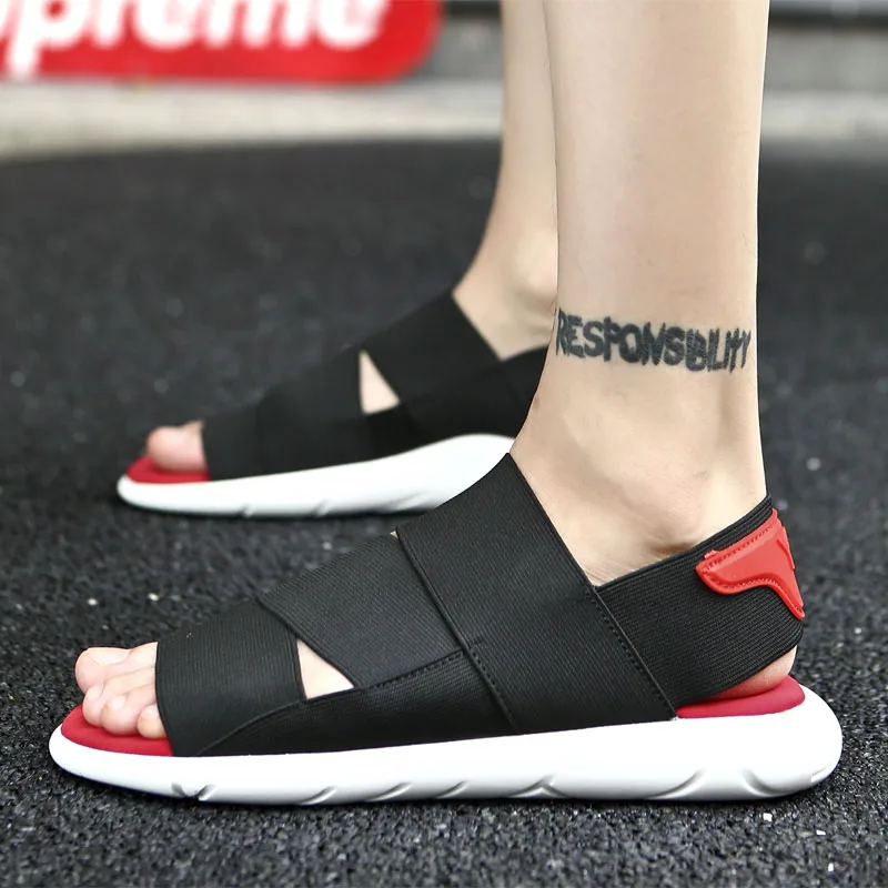 Native strap slip on модная обувь для мужчин САНДАЛИИ ГЛАДИАТОРЫ Лето Открытый носок римские дышащие спортивные эластичные красивые кроссовки открытый