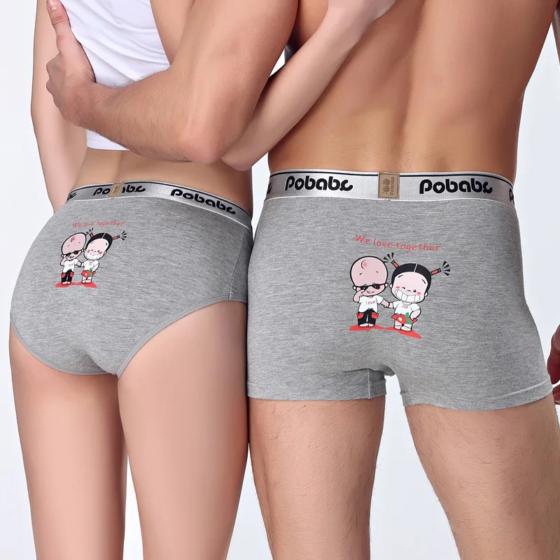 

2019 New Style Little Broken Child Cute Cartoon Couple Underpants Waist Flat Angle Male Youth Pants Lovely Female Briefs