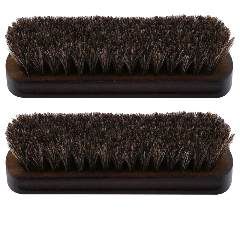 Horsehair Shoe Brush Polish Natural Leather Real Horse Hair Soft