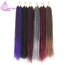 Рафинированные волосы 14 16 18 20 22 дюймов маленькие вязанные крючком косички Гавана Сенегальские накрученные волосы 30 корней синтетические африканские косички плетение волос