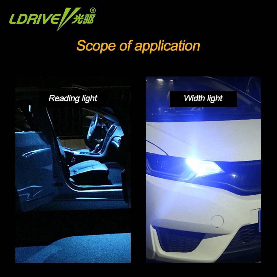 2 шт. 12 28 В T10 W5W LED COB стеклянная лампа яркий красный синий лед желтый золотой