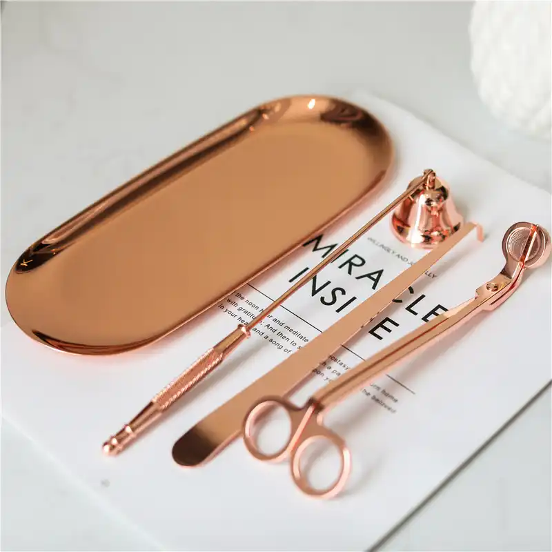 YESON Rose Gold Candle Snuffer Stainless Steel Polished Candle Extinguisher Snuffer for Safely Extinguish Wick