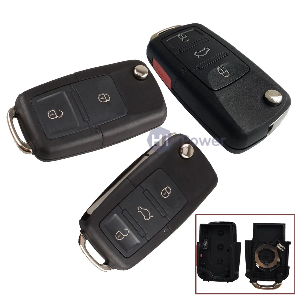 

2/3/4 Buttons Remote Flip Folding Car Key Shell Cover for Volkswagen MK4 Bora Golf 4 5 6 Passat Polo Bora Touran No Blade