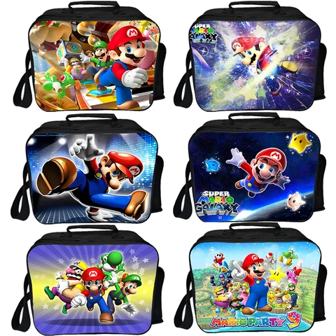 Bolsa para Mulheres dos Homens Estudante de Moda Térmica com Isolamento Bloco de Gelo Diária do Trabalhador Super Mario Almoço Meninos Meninas Caixa Fresco Alimentação Escolar Bolsa