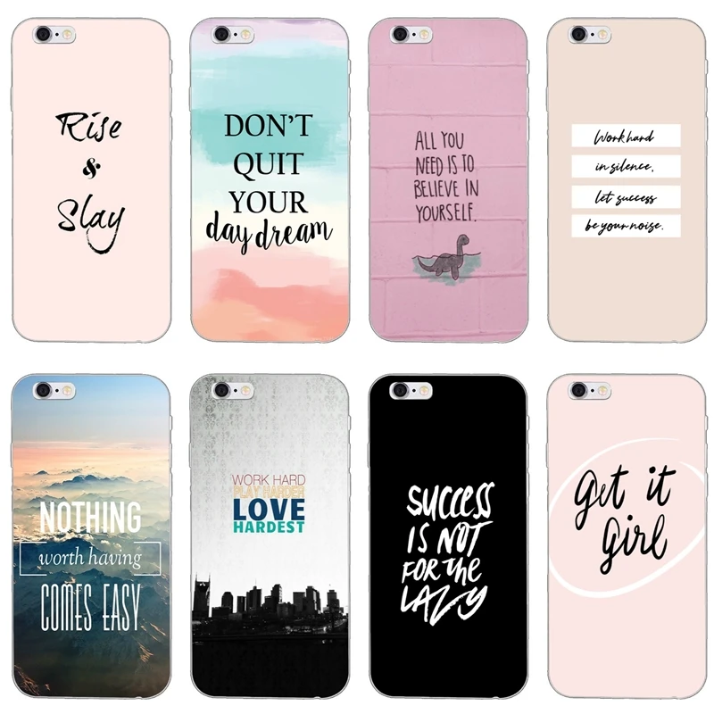 

inspiration motivation quotes For iPhone X XR XS Max 8 7 plus 6s 6 plus SE 5s 5c 5 4s 4 iPod Touch case Soft phone cover