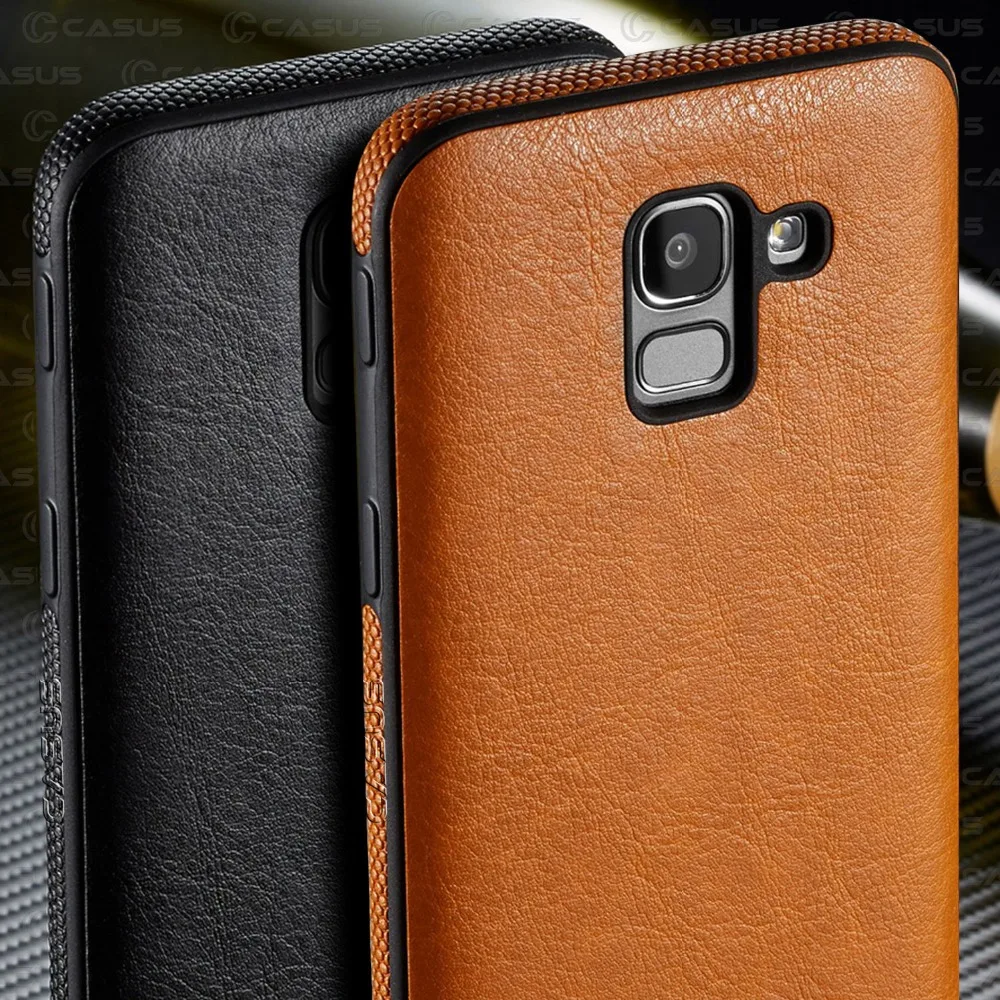 Для Samsung J6 2018 роскошный винтажный Тонкий чехол из искусственной кожи для Plus