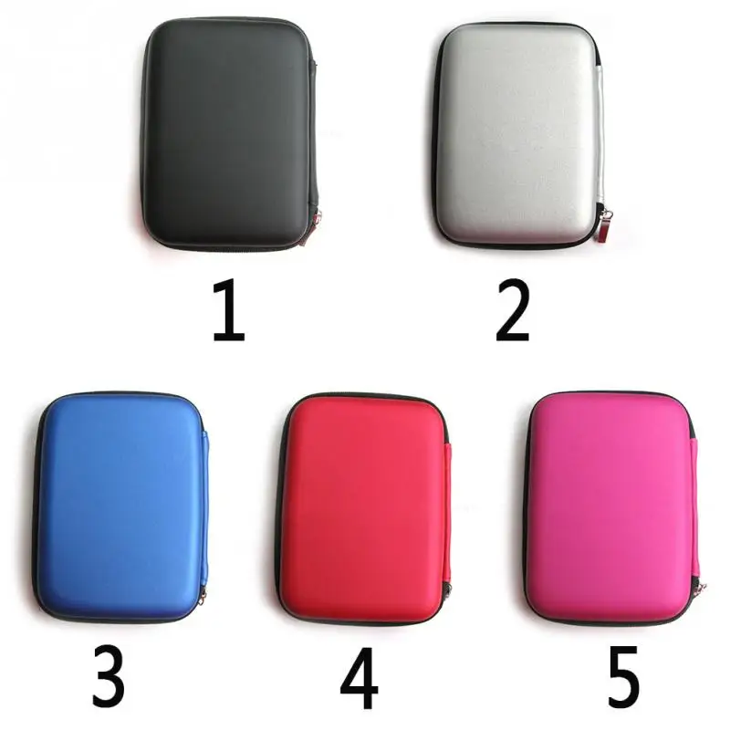 Waterproof Leather Hand Carry hard Drive Enclosures Bag Case Cover Compartments for 2.5\