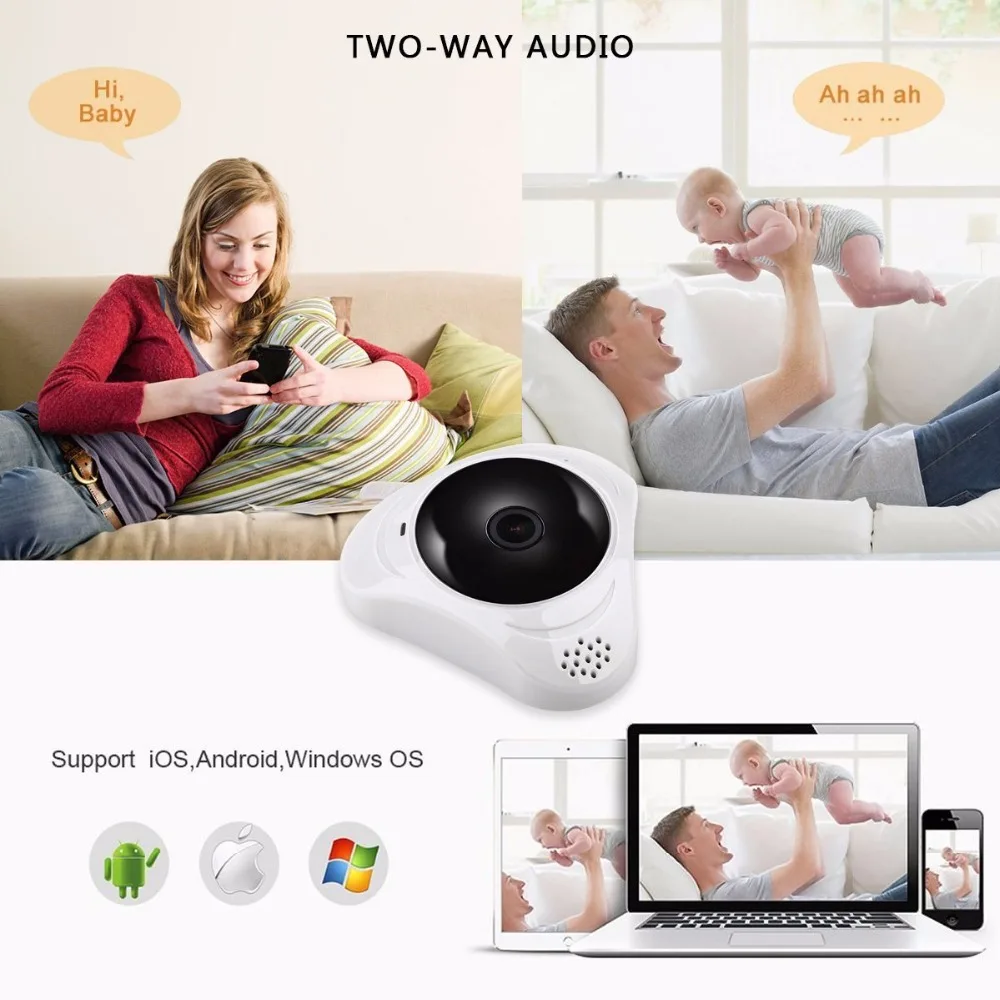 Kruiqi Home Security IP Camera 3.0MP Wireless Smart WiFi Camera WI-FI Audio Record Surveillance Baby Monitor HD Mini CCTV Camera