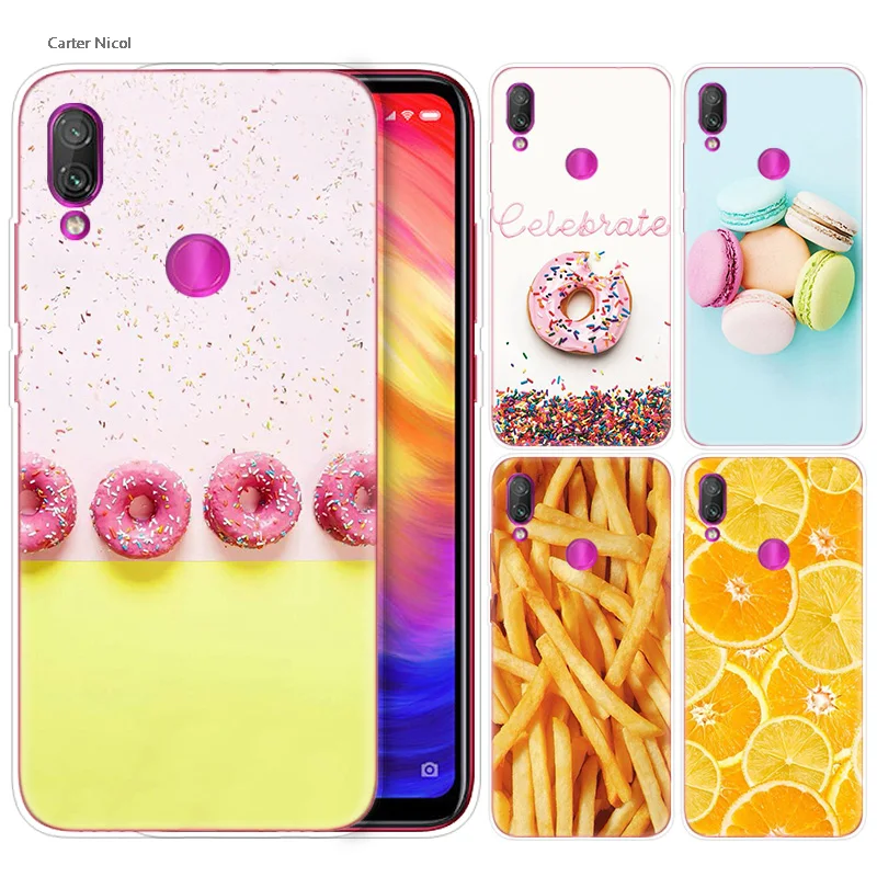 

Silicone Case for Xiaomi Redmi Note 7 6 5 Plus Mi A2 8 Lite Pro Prime Play Phone Cases Cover Junk Food Fruits