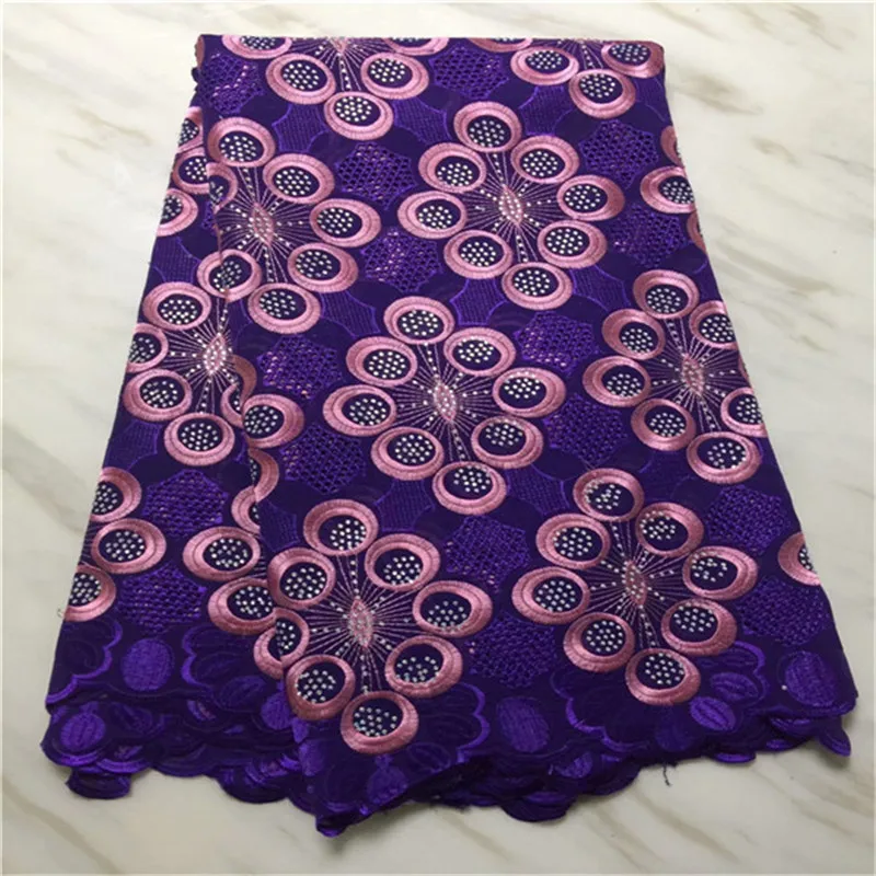 

2019 Latest Voile lace With Stones African swiss cotton lace High Quality Swiss voile lace in switzerland for Wedding Dress