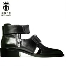 Европейские размеры 35-46; сандалии-гладиаторы ручной работы в стиле унисекс в винтажном стиле; римские сандалии из коровьей кожи с пряжкой на ремешке