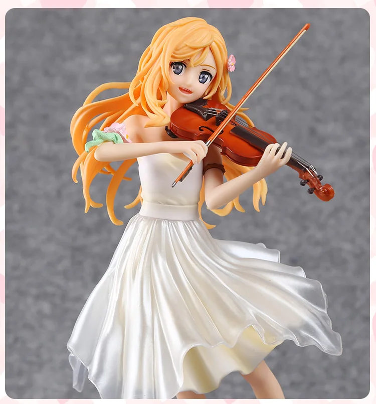 Японское аниме фигурка ваша лежа в апреле Kaori Miyazono скрипка мультфильм кукла ПВХ японская фигурка аниме