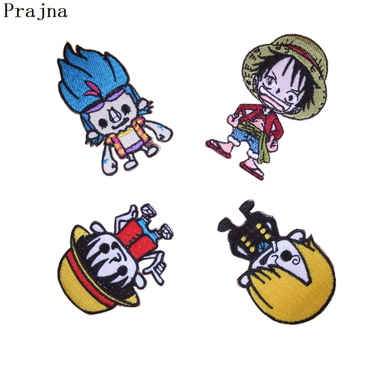 

Prajna ONE PIECE Patch High Quality Embroidered Patches Iron On Stickers Cute Cartoon Person Applique For Clothes Decor Washable