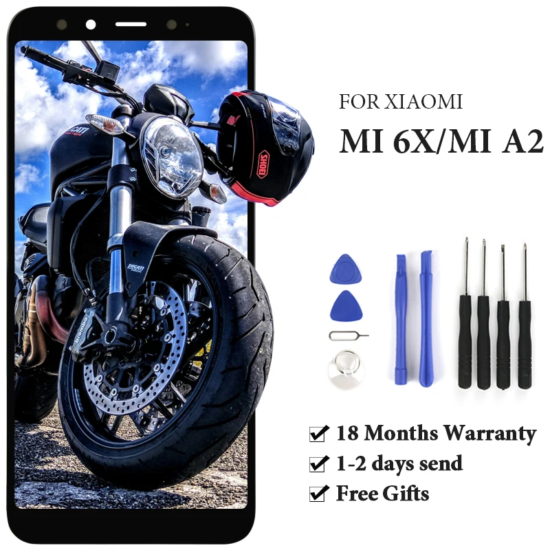 Для xiaomi Mi 6X MI A2 ЖК-экран OEM качество 1 шт. 5 99 &quotЗамена ЖК-дигитайзер сборка для Xiaomi