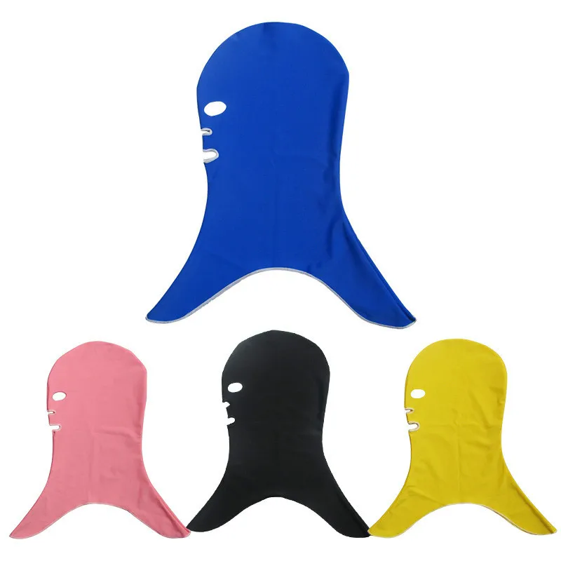 

Lycra Facekini High Elastic Breathable Pool Mask Caps Anti-UV Prevent Jellyfish Swimming Hats sun protection mask diving caps