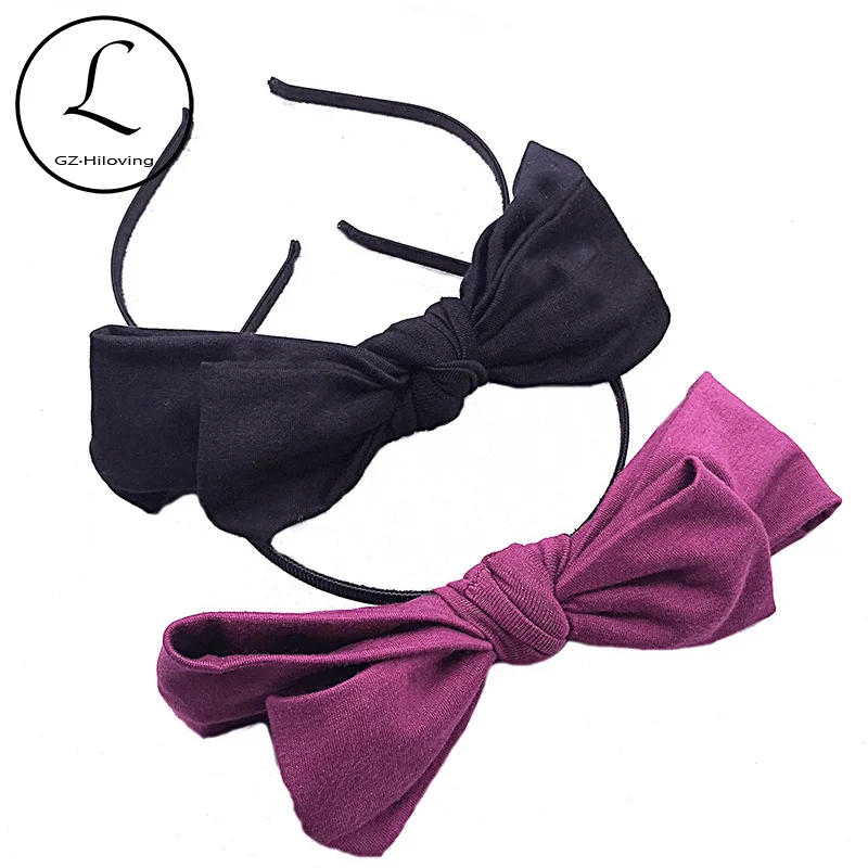 

GZHilovingl Girls Big Bow Cotton Hairbands Hair Hoops 2019 New Kids Childs Summer Cute Headwear Hair Accessories Handmade