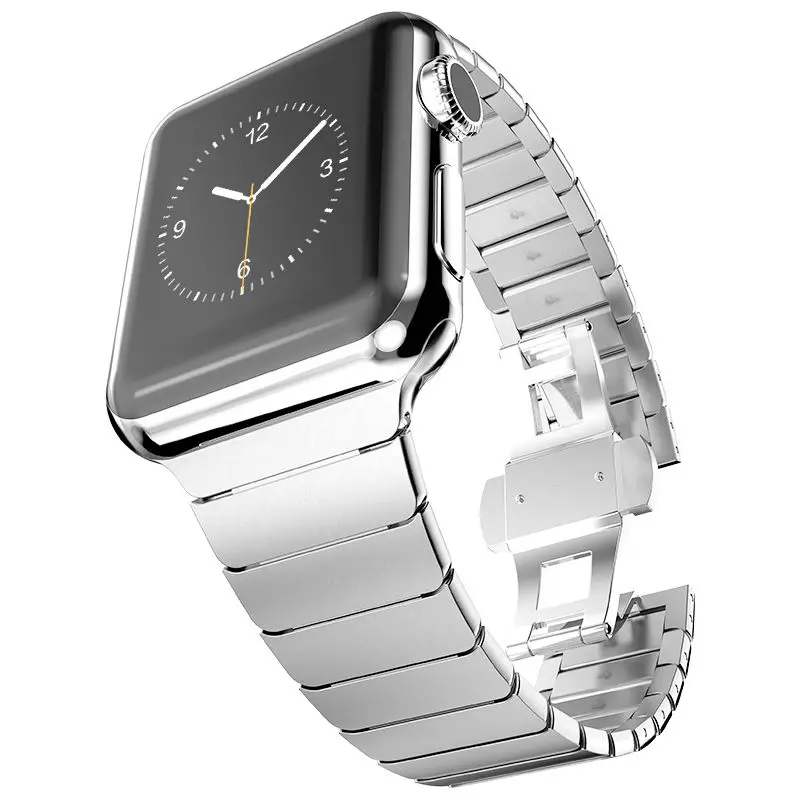 Позолоченный защитный чехол + браслет из нержавеющей стали для Apple Watch Series 2 3