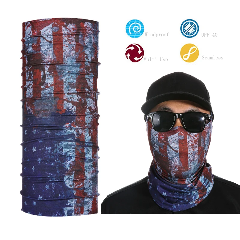 Tube Flag Face Shield Bandana Tube Mask Sport Neck Gaiter