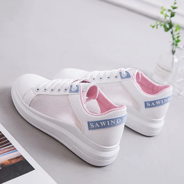 

CPI 2018 New Sneakers Women Shoes Mixed Color Breathable Casual Platform White Shoes Lady Shoes Zapatillas Mujer Trainers AC-77
