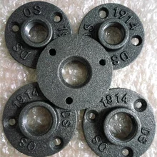 Pipe-Fittings Iron Flanges-Thread Malleable Industrial Exhaust BS 10pcs Wall-Mount 1/2-3/4-