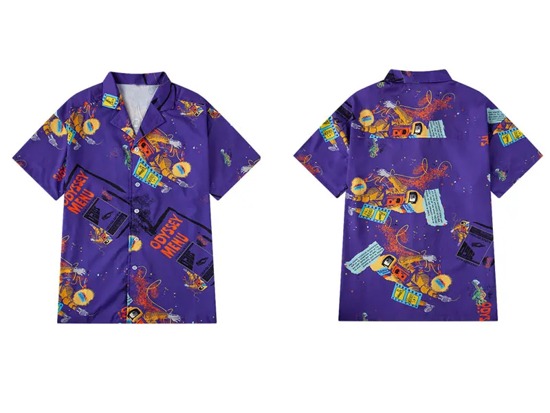 Astronaut Graffiti Ink Print Dress Shirts 2