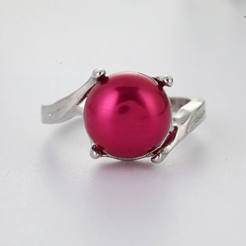 

Sakura Red Stone Wedding Ring Silver Color Ring Couple Engagement Rings for Women Jewelry Anillos Mujer E5S078