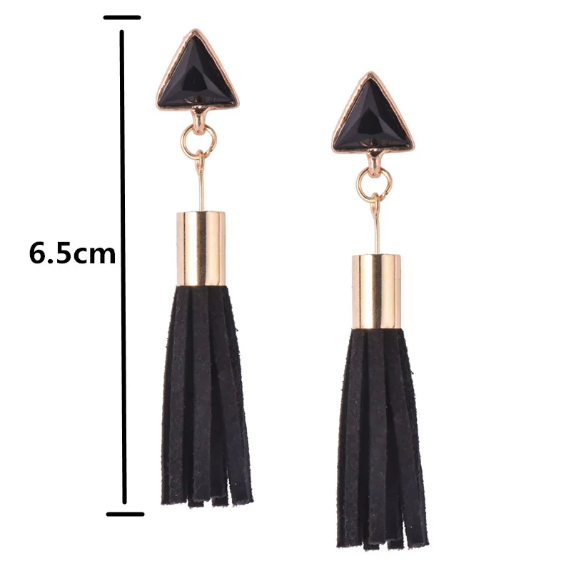 Fashion Bohemian Tassel Crystal Long Earrings White Red Silk Fabric Drop Dangle Tassel Earrings For Women Jewelry - Окраска металла: YLE263A