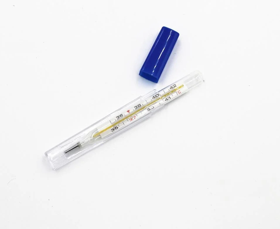 Skup 12 sztuk kliniczny pod pachami Mercurial termometr pomiar temperatury ciała Instrument zastosowanie medyczne klasyczny szklany termometr rtęciowy