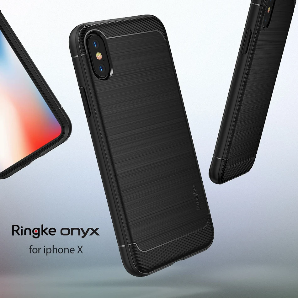 Original Ringke Onyx Flexible Sleek TPU Brushed Steel Finish Shock 