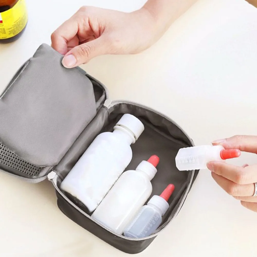 Lindo portátil Mini al aire libre Primeros Auxilios viaje medicina paquete Kit de emergencia píldora bolsa de almacenamiento pequeño organizador Camping Supervivencia