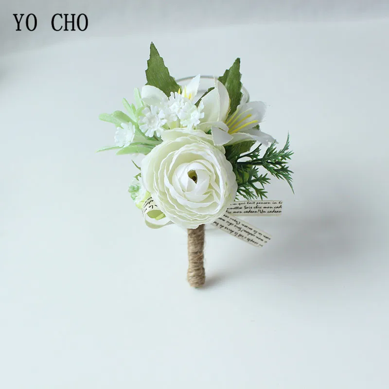 grooms buttonhole corsage bridesmaids posy Wedding bouquet white or ivory