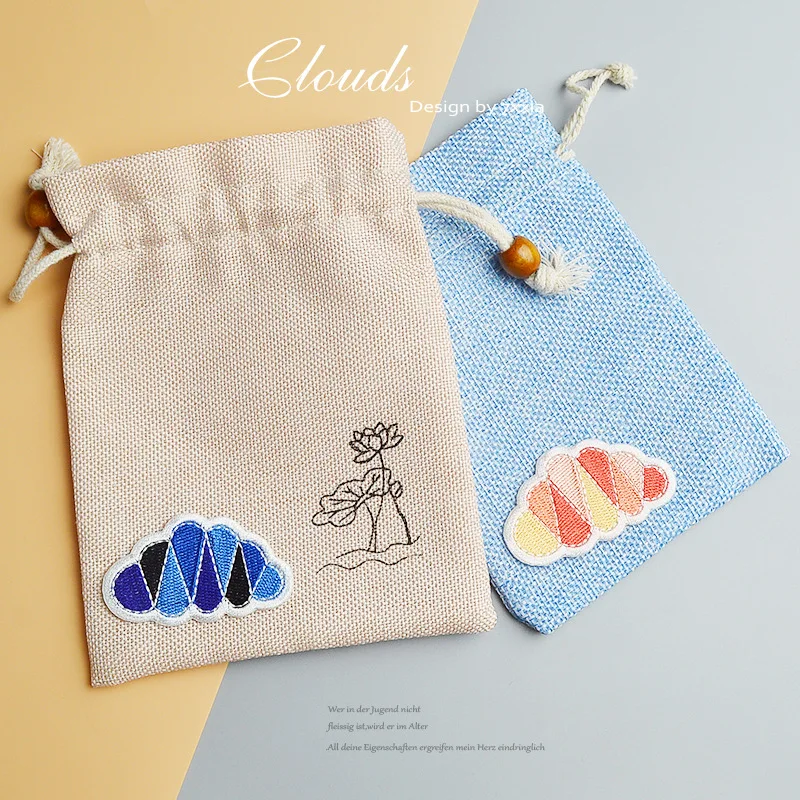 embroidery cloudy patches for clothes 2