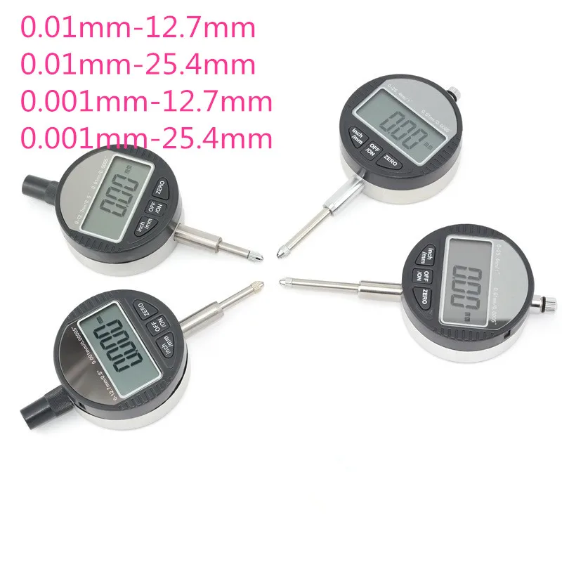 Digital DIAL INDICATOR Range 0-12.7mm 0-25.4mm Precision 0.01mm 0.001mm Electronic Micrometer Micrometro Gauge Caliper Tester 1