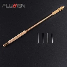 Plusssign профессиональные вентилирующие иглы 1-1,1-2,2-3,3-4 четыре размера с одной иглой держатель шнурка парик делая ремонтные Инструменты Крюк