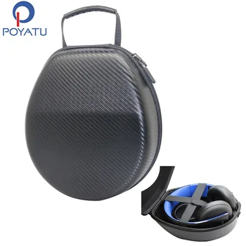 

POYATU Portable Full Size Case Bag For SONY Gold Wireless Playstation PS3 PS4 7.1 Virtual Surround Headphones Headset Carry Box
