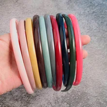 1 шт. повязка для волос для девочек, обруч для волос, Желейный цвет, макароны, 0,8 см, широкая головная повязка, милый тонкий обруч G0407